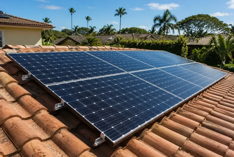 Installation de panneaux solaires au Lavandou